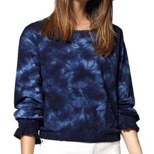 Like New Sanctuary Blue Life Tie-Dye Pullover, Ruffle Cuffs, Size Medium